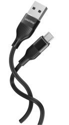 Кабель microUSB - USB Type-A чёрный 1м 2.4A Smartbuy S72 (iK-12-S72b)