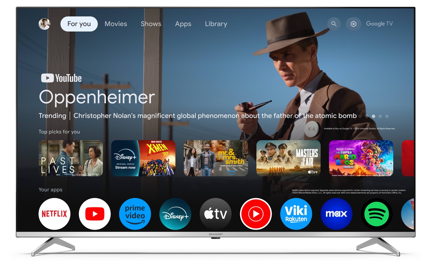 Телевизор 55" SHARP 55GP6260ES 4K UHD QLED harman/kardon Dolby Vision ...