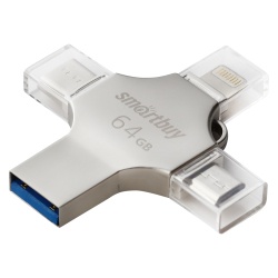 USB 3.0 Smartbuy 64GB MC15 Metal Quad (SB064GBMC15))