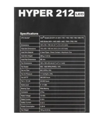 Кулер для CPU Cooler Master RR-212L-16PR-R1