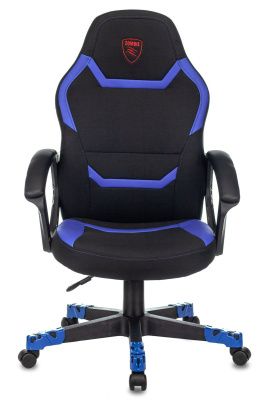 Игровое кресло Бюрократ Zombie VIKING 10 черный/синий иск.кожа крестовина пластик