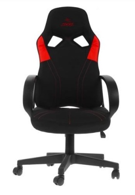 Игровое кресло Zombie RUNNER RED, Ткань черная/искус. кожа красная