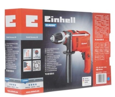 Дрель ударная EINHELL TC-ID 650E (650Вт; 1,5-13мм; 0-2800об/мин; БЗП)