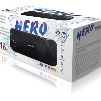 Портативная колонка Smartbuy HERO, 16Вт, Bluetooth, FM, USB, черная (SBS-5280)