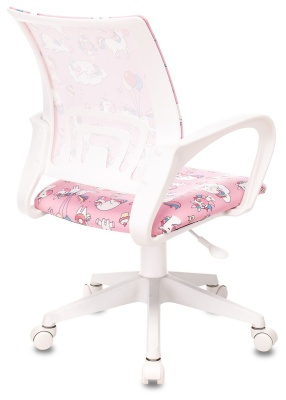 Детское кресло Бюрократ W BUROKIDS 1 W-UNICORN Ткань розовая единороги
