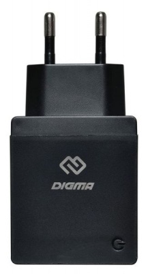 Зарядное устройство Digma DGWC-2U-3A-BK 2.1A +1A Black