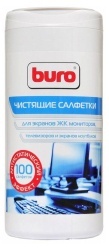 Салфетки Buro BU-Ascreen для экранов мониторов туба 100шт