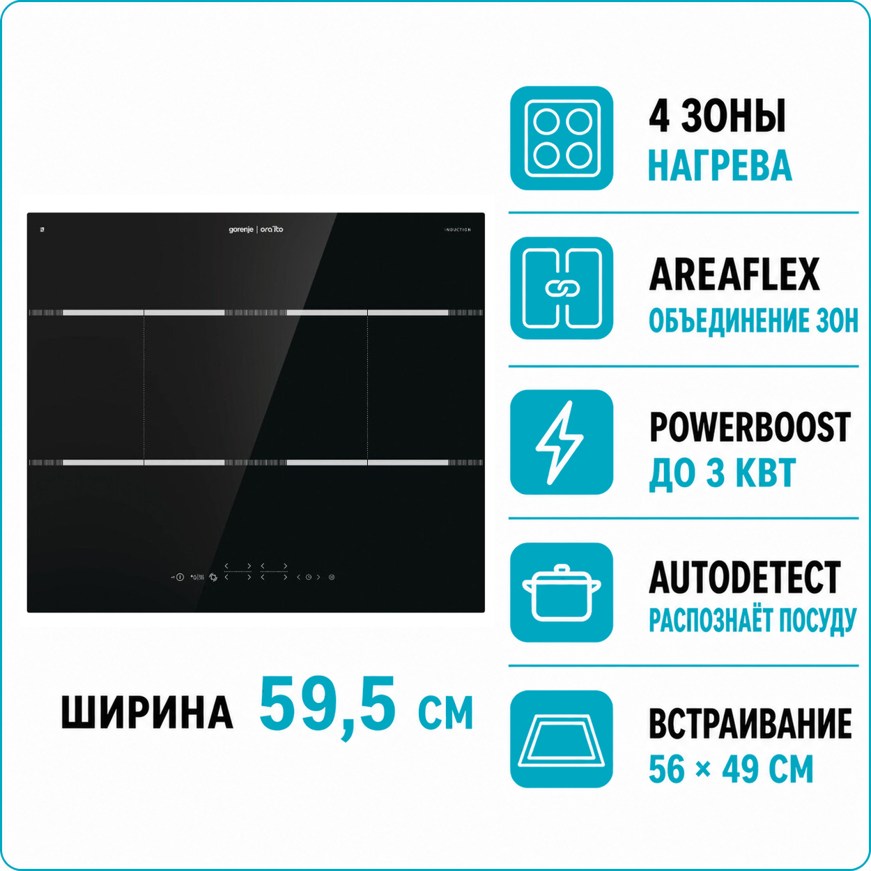 Варочная поверхность индукционная GORENJE IT 646ORAB