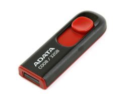 USB  ADATA 32GB AC008-32G-RKD Black-Red