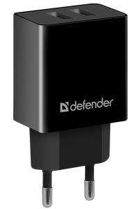Сетевое зарядное устройство DEFENDER UPA-22 2хUSB черный