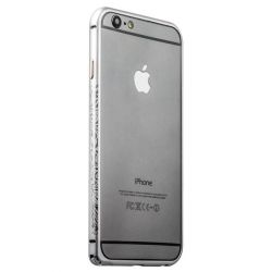 Бампер iPhone6 iBacks ip60008 Venezia Aluminium gold edge Silver