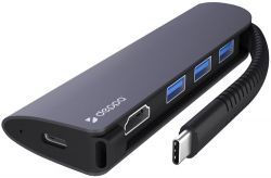 USB Type-C  HDMI Power Delivery 3 x USB 3.0 графит Deppa