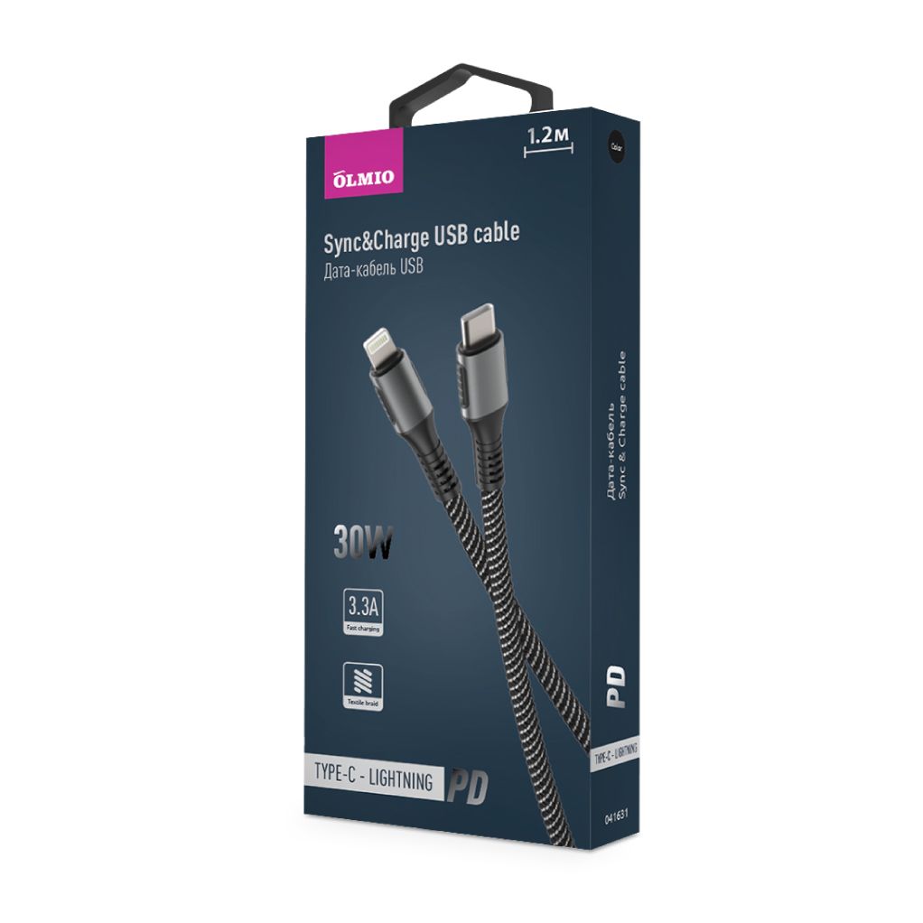 Кабель USB Type-C - USB Type-C чёрный 1.2м OLMIO — купить в Калининграде по  выгодной цене | «UIMA»