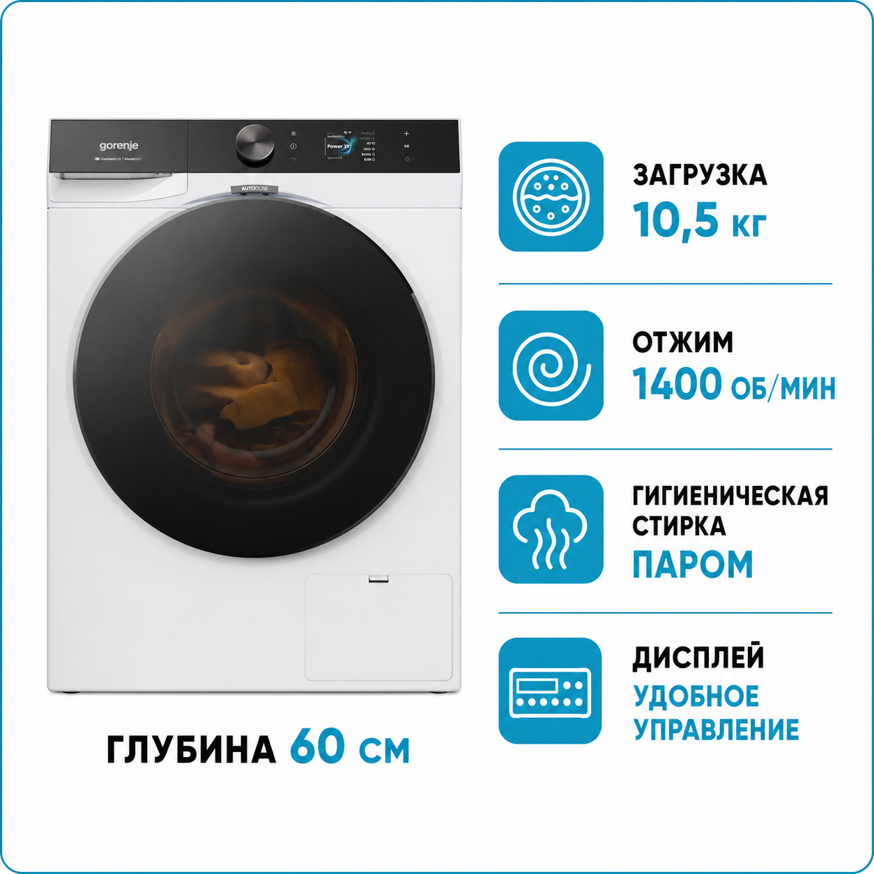 Стиральная машина GORENJE WG 8X4AT4