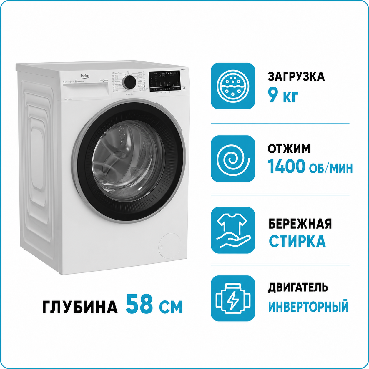 Стиральная машина BEKO B5WFST6914111W