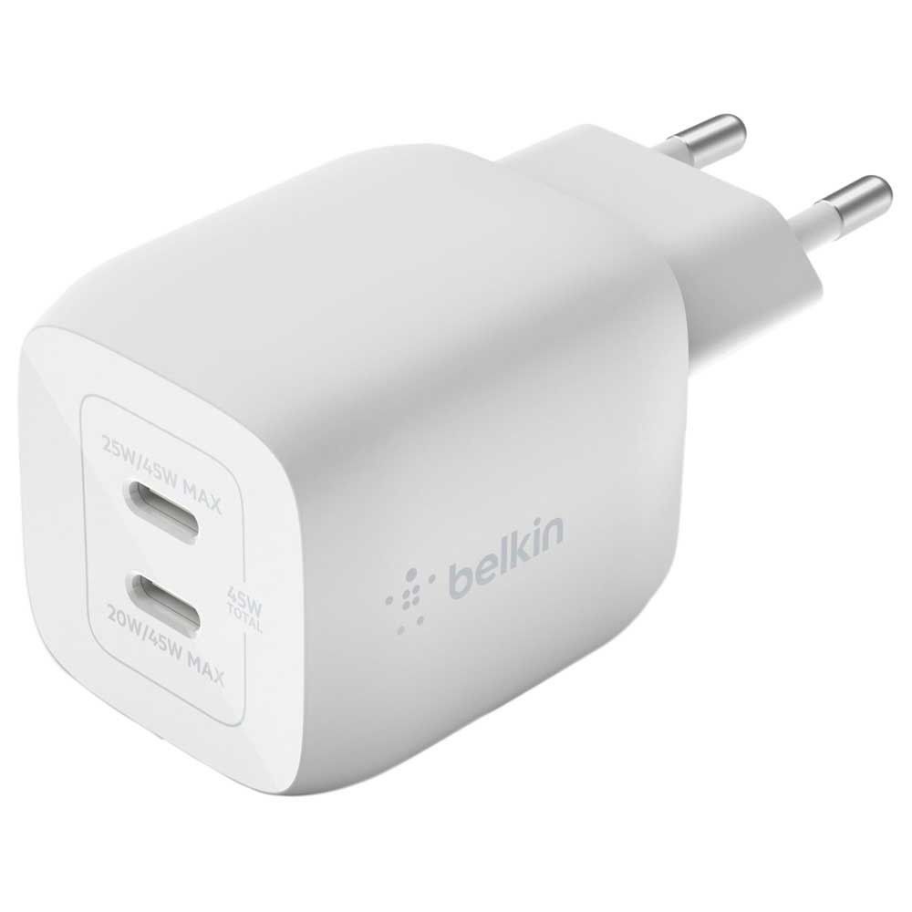 Сетевое зарядное устройство Belkin 45W PD PPS Dual USB-C GaN Charger -  Universal WCH011VFWH — купить в Калининграде по выгодной цене | «UIMA»