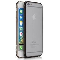 Бампер iPhone6 ibacks Essence Aluminium gold edge ip60006 Black