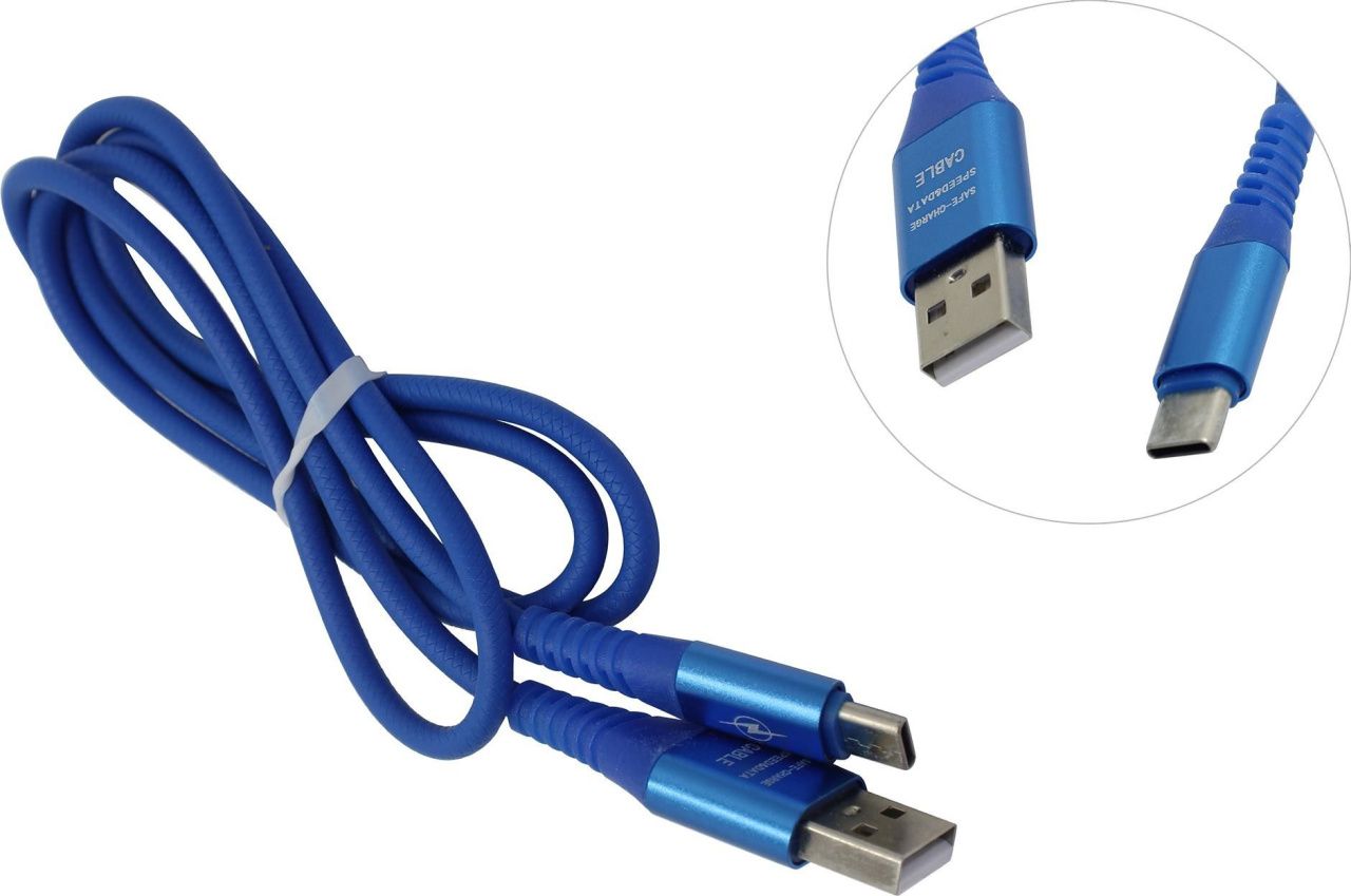 Кабель USB Type-C - USB Type-A синий 1м 2A Smartbuy (iK-3112ERGbox blue) —  купить в Калининграде по выгодной цене | «UIMA»