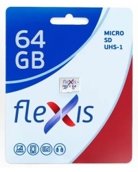 Карта памяти microSDXC 64GB Flexis Class 10 без адаптера