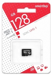 Карта памяти microSDXC 128GB Smartbuy Class 10 UHS I (без адаптера)