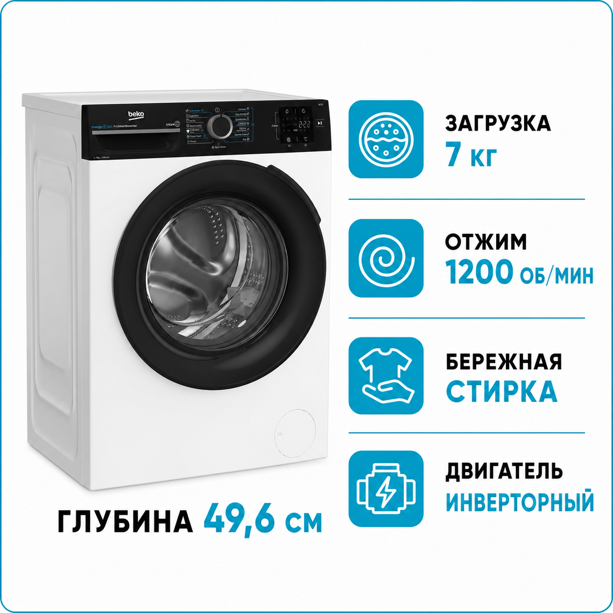 Стиральная машина BEKO BM3WFSU37213WPBB