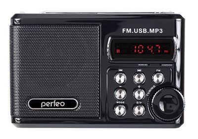 Портативный радиоприемник PERFEO Sound Ranger BL-5C 1000 mAh черный