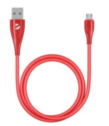 Кабель Ceramic USB - micro USB, 1м, красный, Deppa