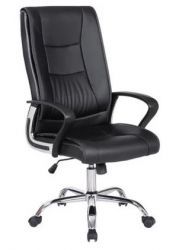 Офисное кресло BRABIX Forward EX-570, хром, экокожа, черное, 531837