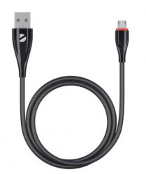 Кабель Ceramic USB - micro USB, 1м, черный, Deppa