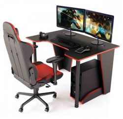 Игровой стол XGamer Basic XG14/BR (черный\красная кромка)