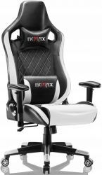Игровое кресло Ficmax Carbon white gaming, Эргономичное Массажное
