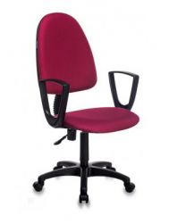 Офисное кресло Бюрократ Престиж CH-1300/CHERRY Ткань 15-11 (бордовый)
