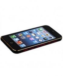 Бампер iPhone 5/5S iBacks Colorful Arc-shaped Flame -gold edge ip50283 Black