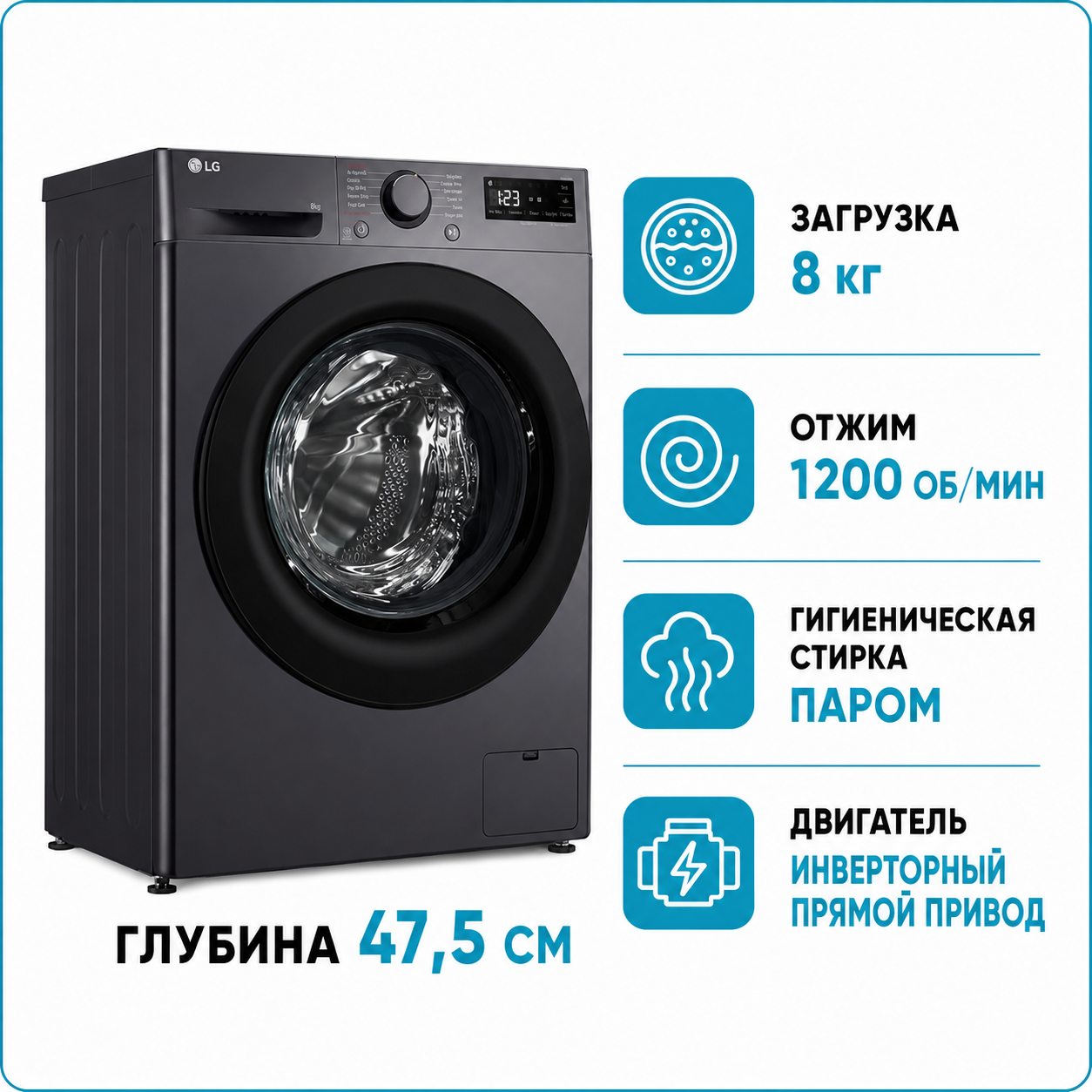 Стиральная машина LG F2WR508SBM