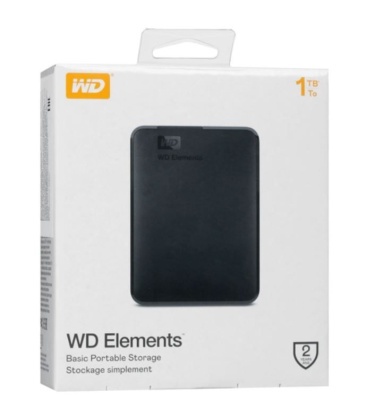 Внешний жёсткий диск 1Tb WD Elements Portable (WDBUZG0010BBK-EESN/WESN) USB 3.0
