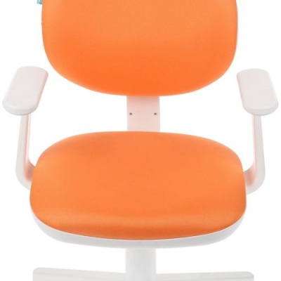 Детское кресло Бюрократ CH-W356AXSN/15-75 оранжевый, колеса белый/оранжевый (пластик белый)
