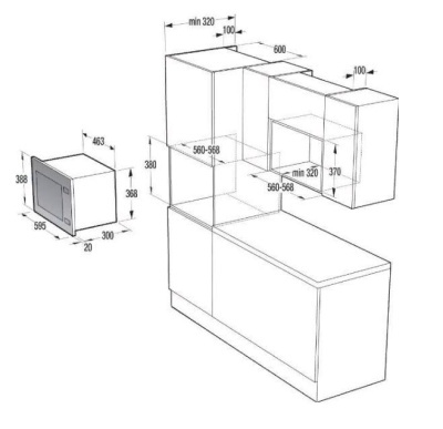 Микроволновая печь встраиваемая GORENJE BM 171E2XG