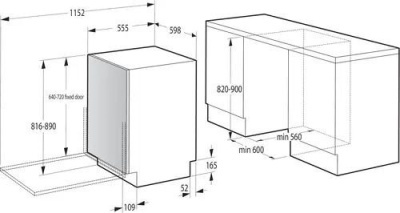 Машина посудомоечная встраиваемая GORENJE GV 643D60