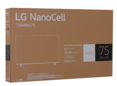 Телевизор 75" LG 75NANO756QA 4K NanoCell WebOS