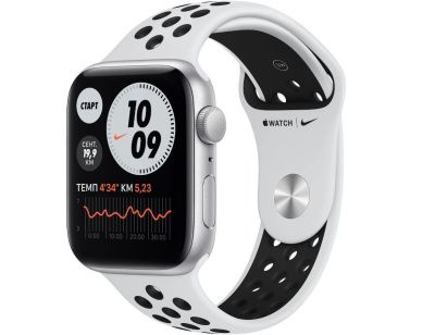 Умные часы Apple Watch Nike SE 44mm Silver Alu Pure Platinum/Black Nike SB EU