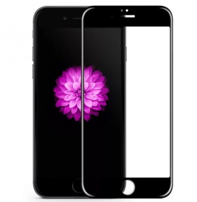 Стекло iPhone 7/8 6D Черная рамка
