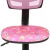 Детское кресло Бюрократ CH-299-F/PK/FLIPFLOP_P спинка сетка розовый сланцы колеса розовый