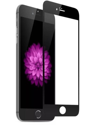 Стекло iPhone 7/8 6D Черная рамка