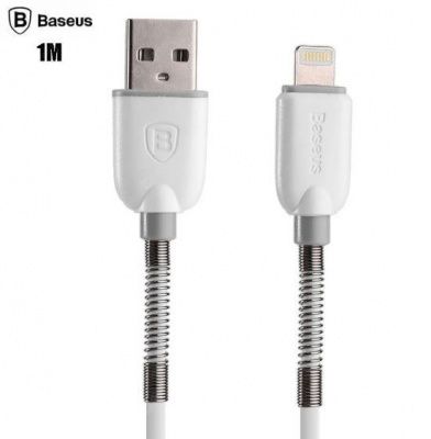 Кабель Lightning - USB белый/серый 1м Baseus Spring Data