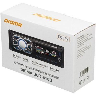 Автомагнитола Digma DCR-310B 1DIN