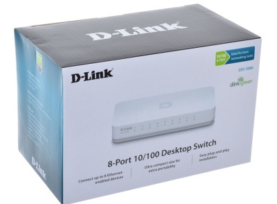 Коммутатор D-Link DES-1008C Switch 8х10/100Mbps