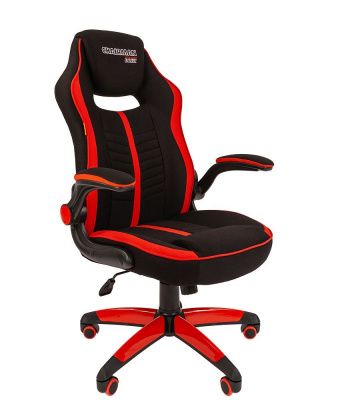 Игровое кресло Chairman Game 19, Ткань (черный/красный)