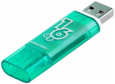 USB 2.0 Smartbuy 16GB Glossy series Green (SB16GBGS-G)