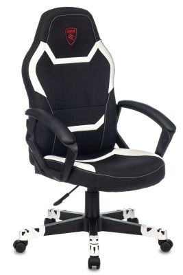 Игровое кресло Бюрократ Zombie VIKING 10 черный/белый  иск.кожа/текстиль крестовина пластик