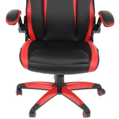 Игровое кресло Chairman Game 15, Экокожа (черный/красный)